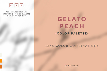 Color Palettes Swatches Peach Gelato, a Palette Add-On by Greek fonts by nantia.co