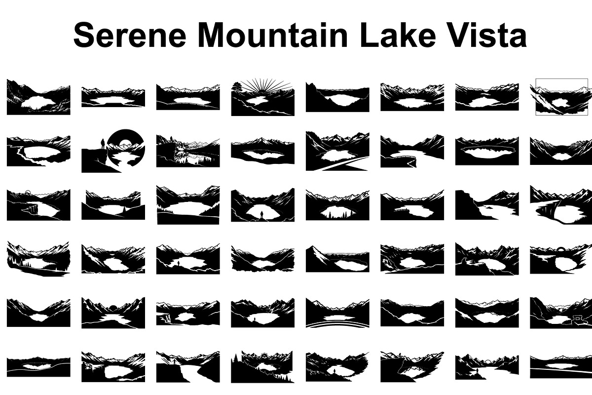 Serene Mountain Lake Vista, a Graphic by musafir_fashion (Photo 1 of 14)