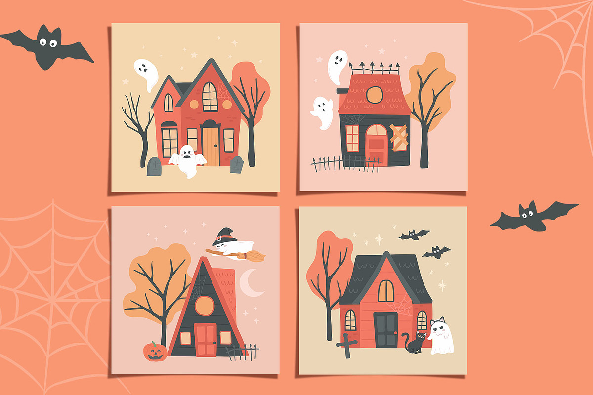 Fun Halloween Village Illustrations, a Background Graphic by CreativeChristiana (Photo 10 of 11)