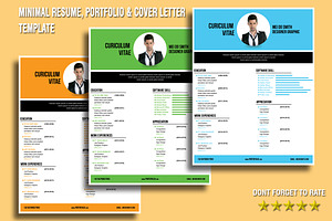 Resume, Portfolio & Cover Letter, a Resume Template by mesuka