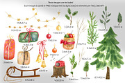 Snowmen Village Watercolor Clipart, an Illustration by Anna Druzhkova (Thumbnail 5 of 20)