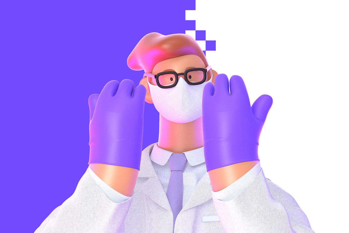Doctor, 3D illustrations set, a Healthcare Illustration by Grivina's shop (Photo 11 of 19)