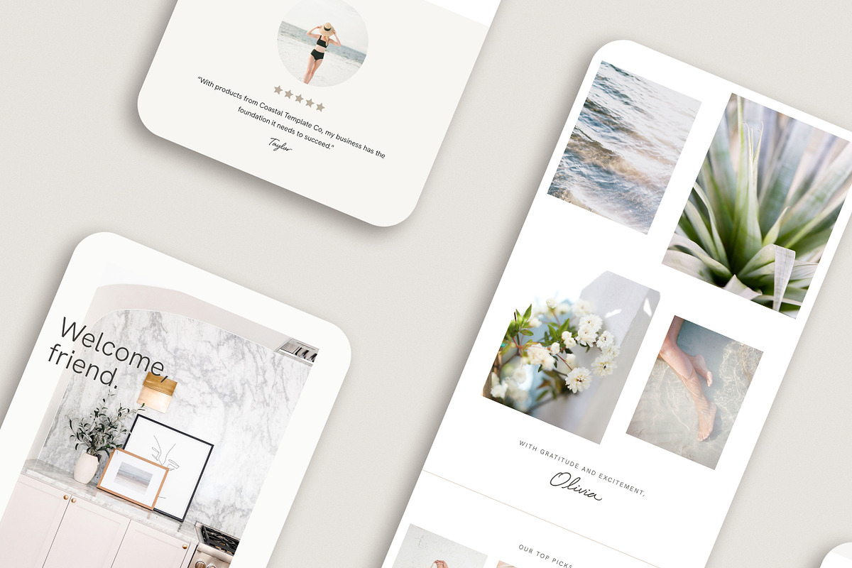 Flodesk Newsletter Templates, a Templates & Theme by Coastal Template Co. (Photo 3 of 3)