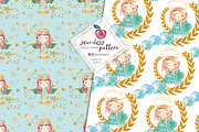 Little Angel Seamless Paper Pack 001, a Pattern Graphic by Drawberx (Thumbnail 9 of 10)