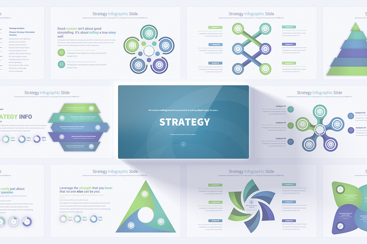 Strategy PowerPoint Slides, a Presentation Template by Pulsecolor