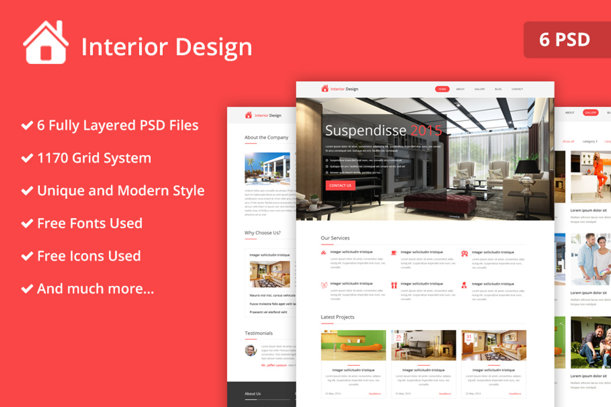 Interior Design PSD Website Template, a Websites & App Template by WebbyTemplates (Photo 1 of 7)