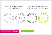 Minimal fruit icons, an Outline Icon by Picture Window (Thumbnail 5 of 5)