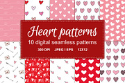 Valentine seamless patterns set, a Pattern Graphic by Swetsol (Thumbnail 1 of 10)