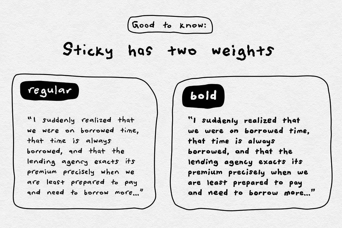 Sticky, the Messy Handwriting Font, a Handwritten Font by TYPEHEIST (Photo 5 of 10)