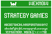 Strategy Games font, a Font by weknow (Thumbnail 1 of 8)
