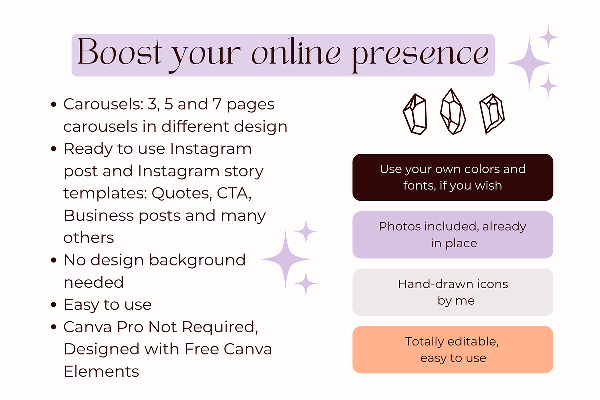 Tarot Reader Social Media Kit BUNDLE, a Social Media Template by Mochi Atelier (Photo 10 of 12)