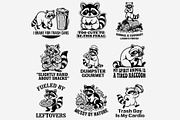 Funny Raccoon Quotes PNG Bundle, an Animal Illustration by Tanya Kart (Thumbnail 7 of 9)