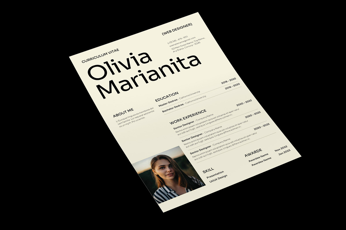 Minimal Resume And Cover Letter preview 3