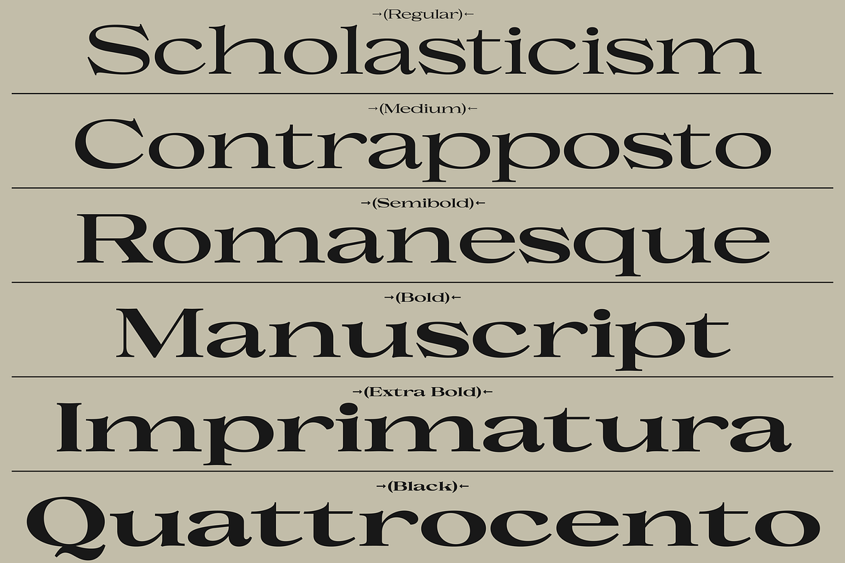 Uncmmn Stretched - 7 Style Serif, a Serif Font by Kotivoro (Photo 6 of 18)