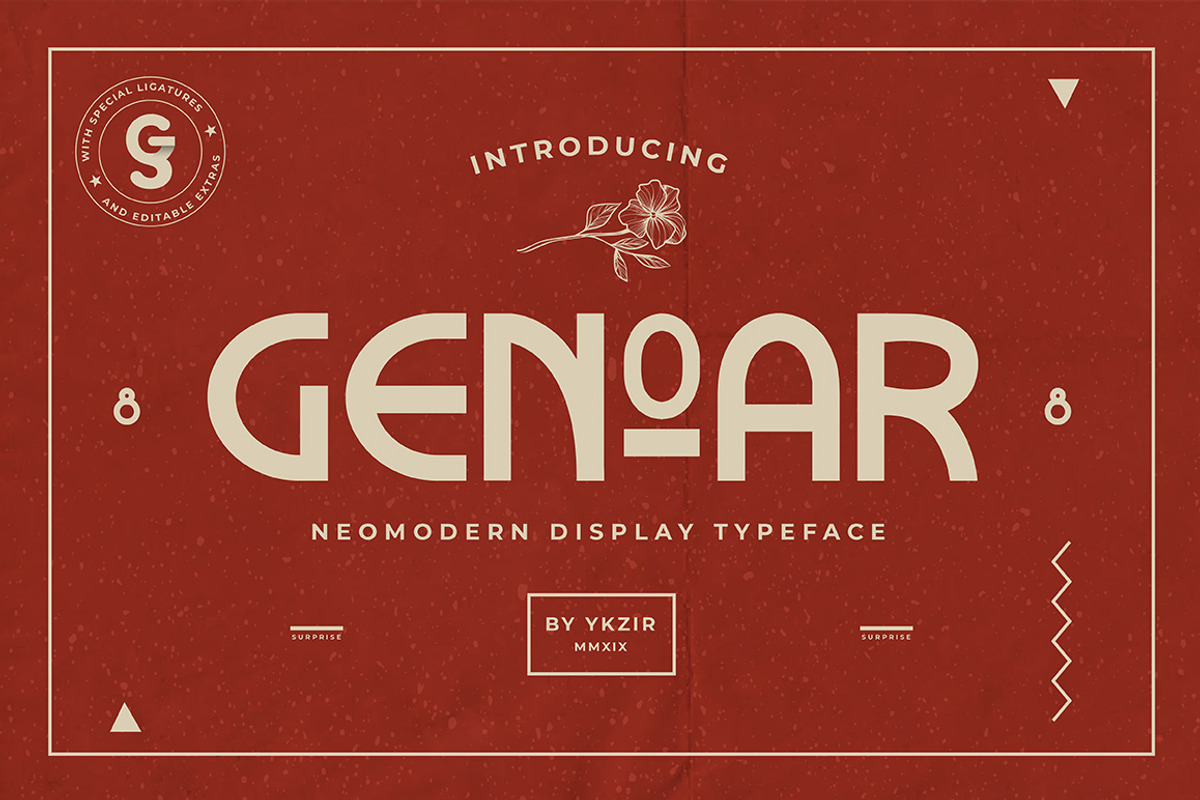 Genoar Typeface + BONUS