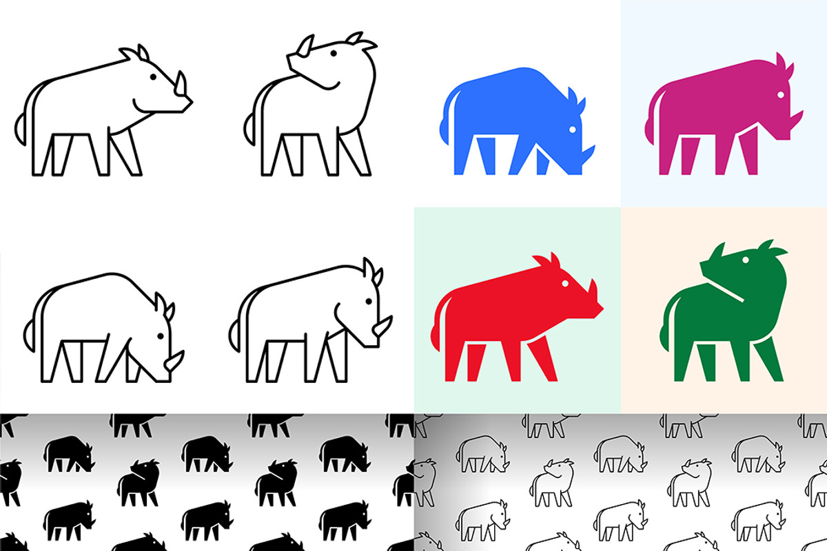 Warthog Logo, a Graphic by NataliiaVolyk (Photo 1 of 6)