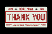 Roadbay - Inline Bold Condensed Font, a Sans Serif Font by Drizy (Thumbnail 10 of 10)
