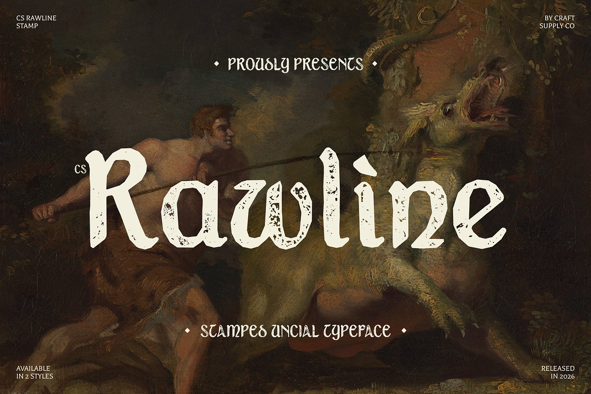 CS Rawline Stamp, a Sans Serif Font by Craft Supply Co. (Photo 1 of 8)