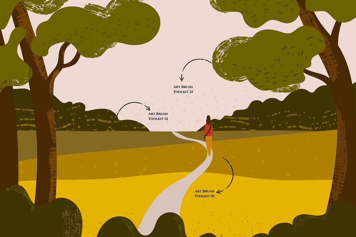 35 Illustrator Texture Toolkit, a Brush Add-On by Jenteva Art (Photo 6 of 14)