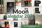 Moon Calendar 2021 #ready-to-print, a Flyer Template by BlackMocca (Thumbnail 1 of 3)