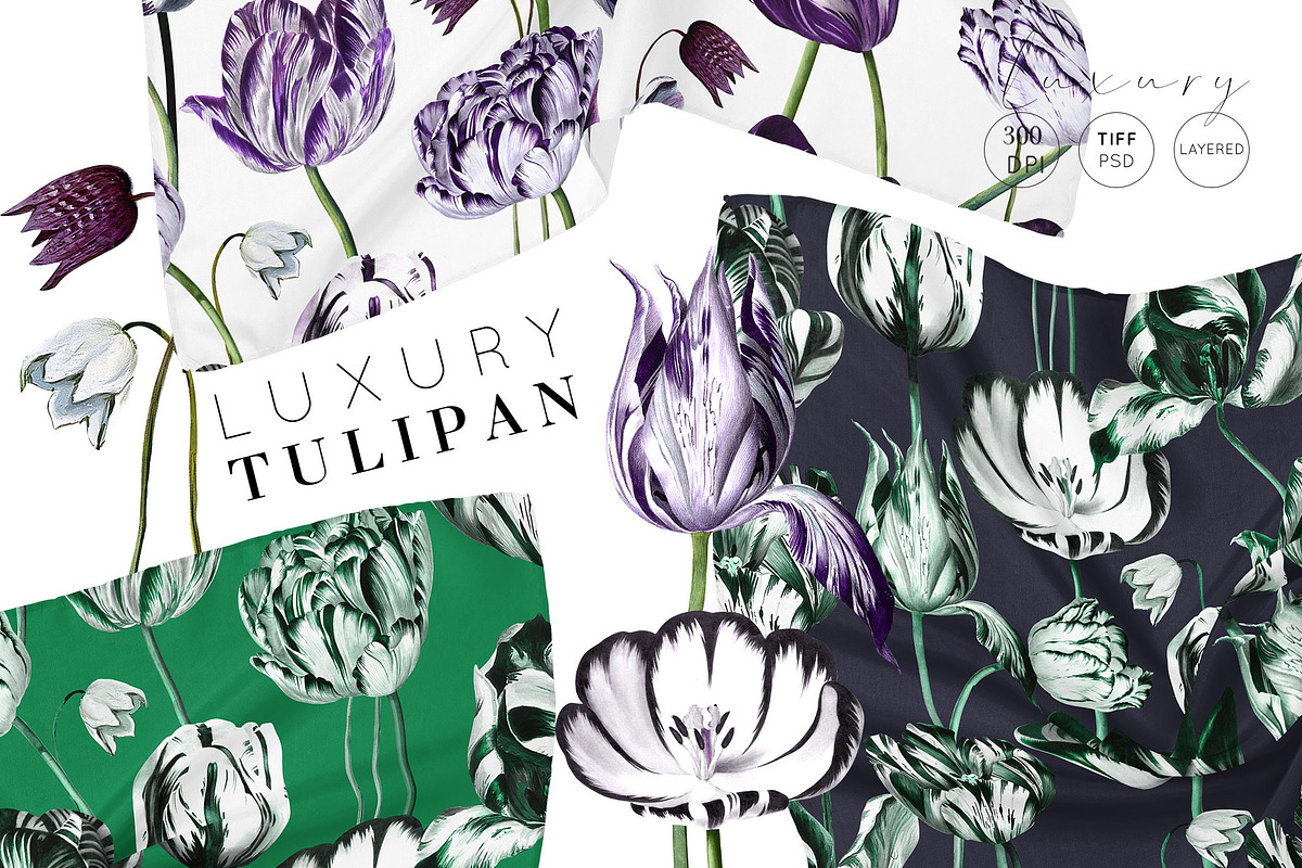 Luxury Tulipan Floral Seamless Print, a Pattern Graphic by TSTUDIO (Photo 1 of 10)