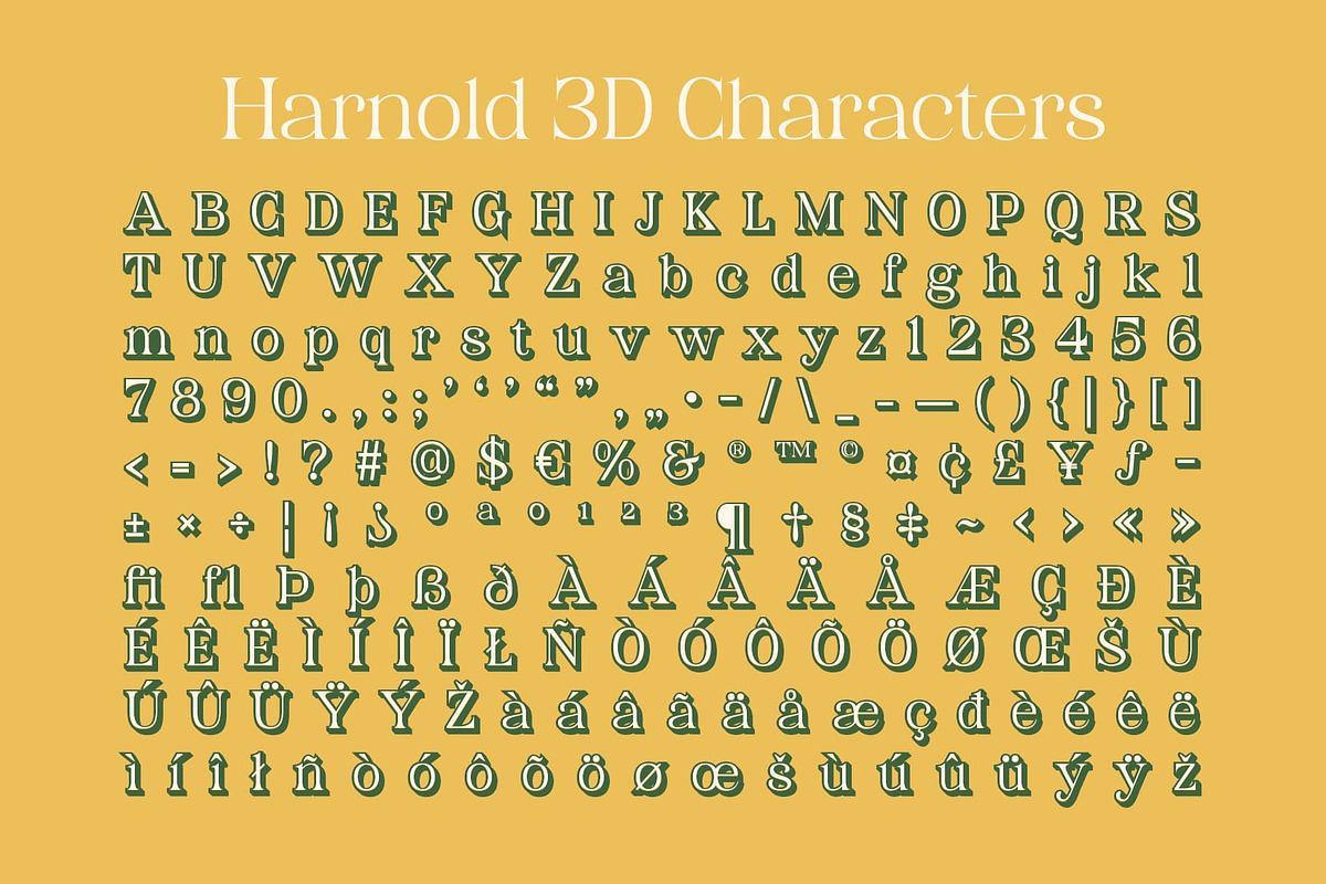 Harnold 3D, a Serif Font by Craft Supply Co. (Photo 8 of 8)
