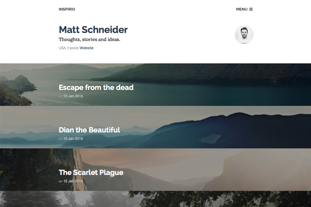 Inspirio Ghost Theme, a Websites & App Template by Vietism (Photo 3 of 5)