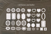 Romantic Paper Doilies & Frames, a Seasonal Illustration by Aesthetic Vault (Thumbnail 5 of 8)