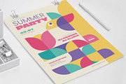 Summer Party Geometry, a Flyer Template by Me55enjah Design (Thumbnail 4 of 4)