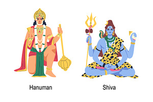 Hindu Gods And Goddesses Set