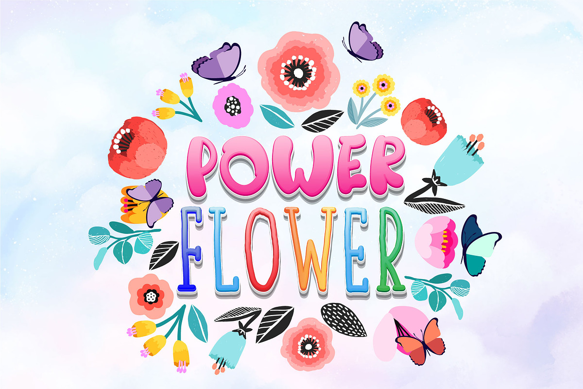 Happy Rainbow Family Font, a Handwritten Font by Nobu Collections (Photo 2 of 11)