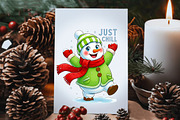 Just Chill Snowman Sublimation, an Illustration by Libby Wishes (Thumbnail 8 of 8)