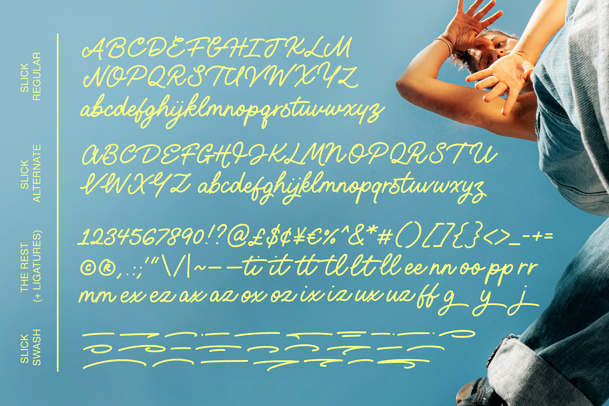 Slick Font, a Script Font by Sam Parrett (Photo 8 of 8)