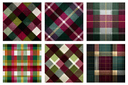 Burgundy Green Plaid Pattern, an Illustration by Dream Creation (Thumbnail 2 of 6)