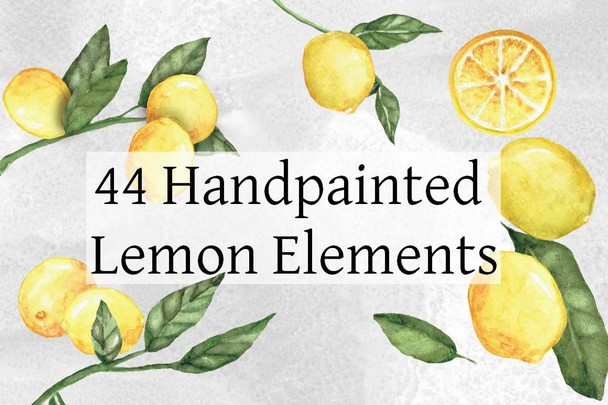 Hand painted Watercolor Lemons, a Food Illustration by Tubigan Art (Photo 1 of 6)