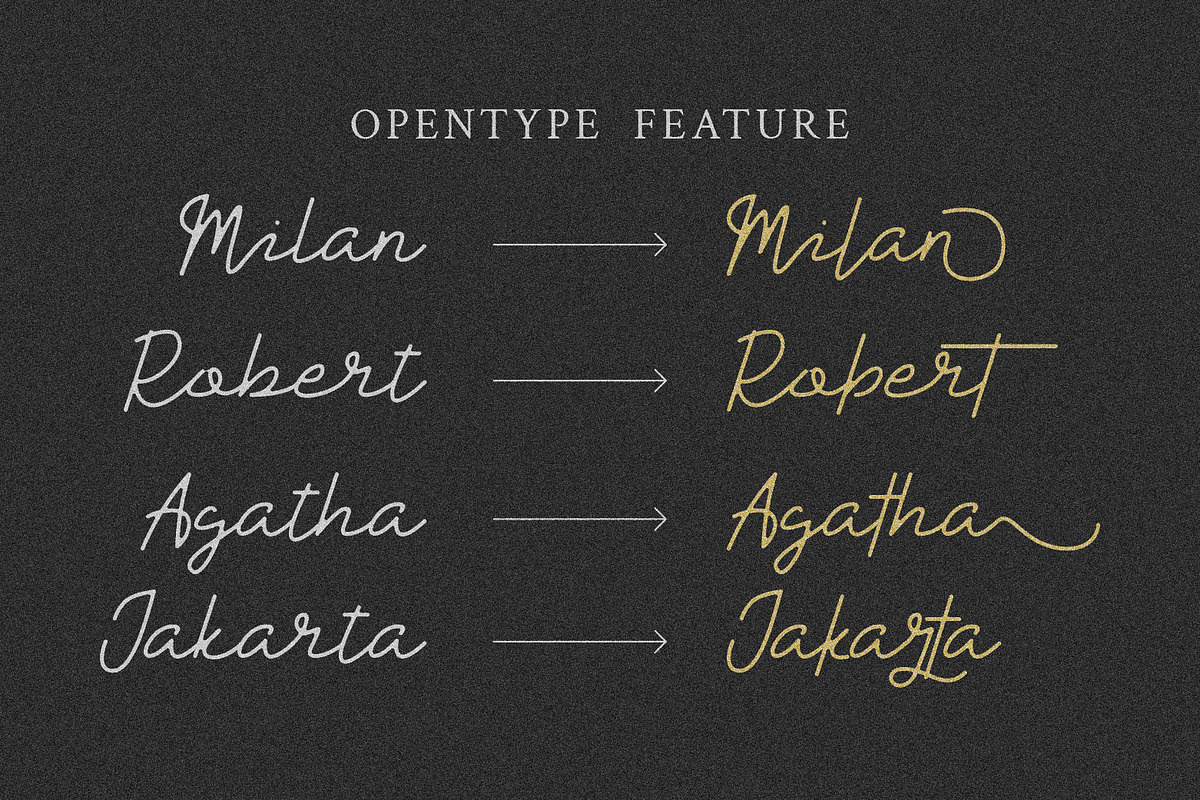 Resitha - Script Monoline, a Handwritten Font by Hasbi Creative (Photo 7 of 8)