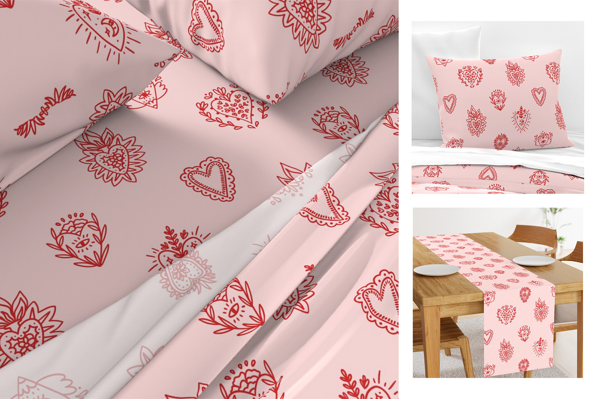 Mystical Heart. Clipart + Pattern, an Object Graphic by Viaireshop (Photo 3 of 4)