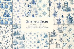 Vintage Christmas Pattern Collection, a Pattern Graphic by Olya Creative