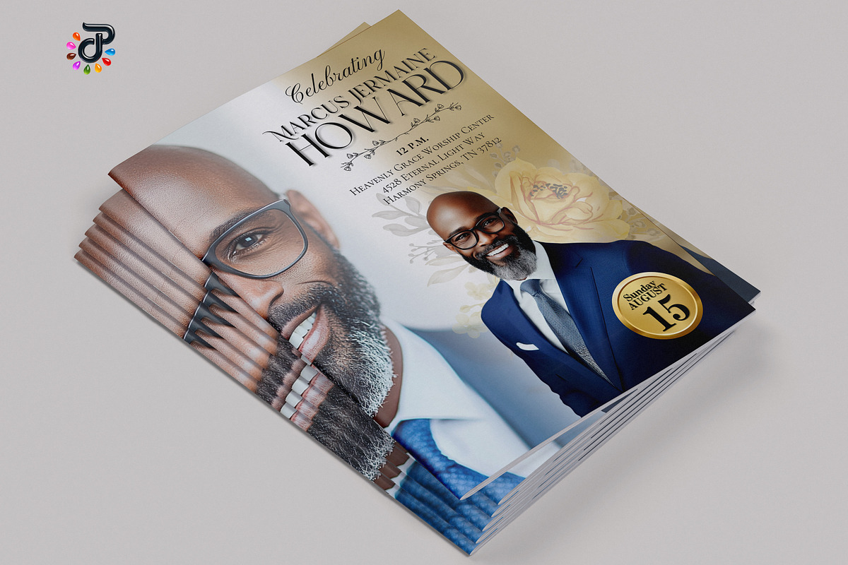 Elegant Canva Obituary Template, a Brochure Template by Protech Design ENT (Photo 3 of 9)