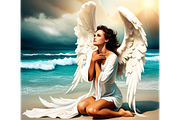 Custom art, Guardian Angel, a Stationery Template by Boho Pixel Dust (Thumbnail 1 of 4)