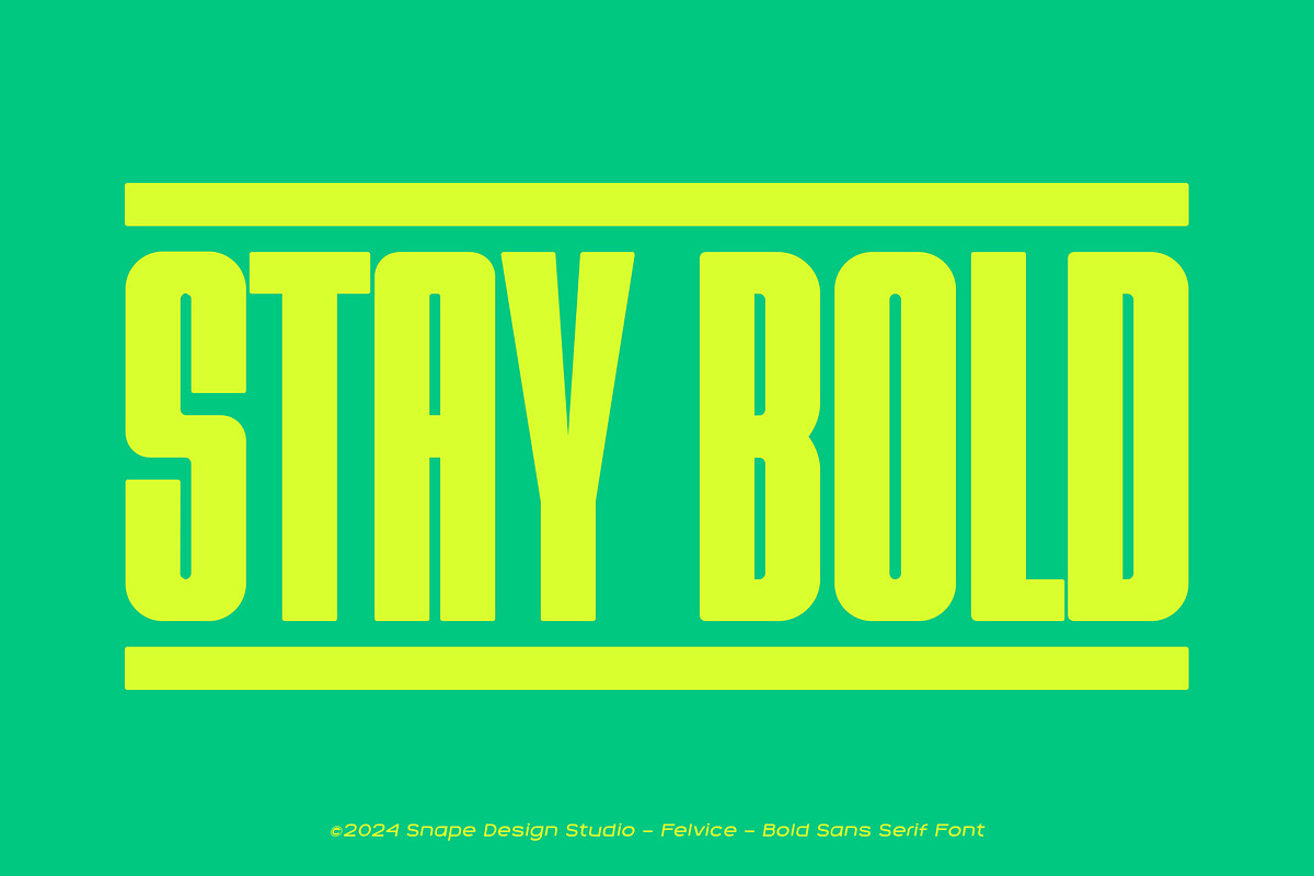 Felvice - The Bold Font, a Sans Serif Font by Snape Design Studio (Photo 9 of 12)