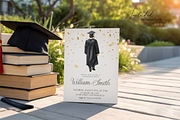 Modern Male Graduate Illustration, an Invitation Template by MockupWizard (Thumbnail 3 of 3)
