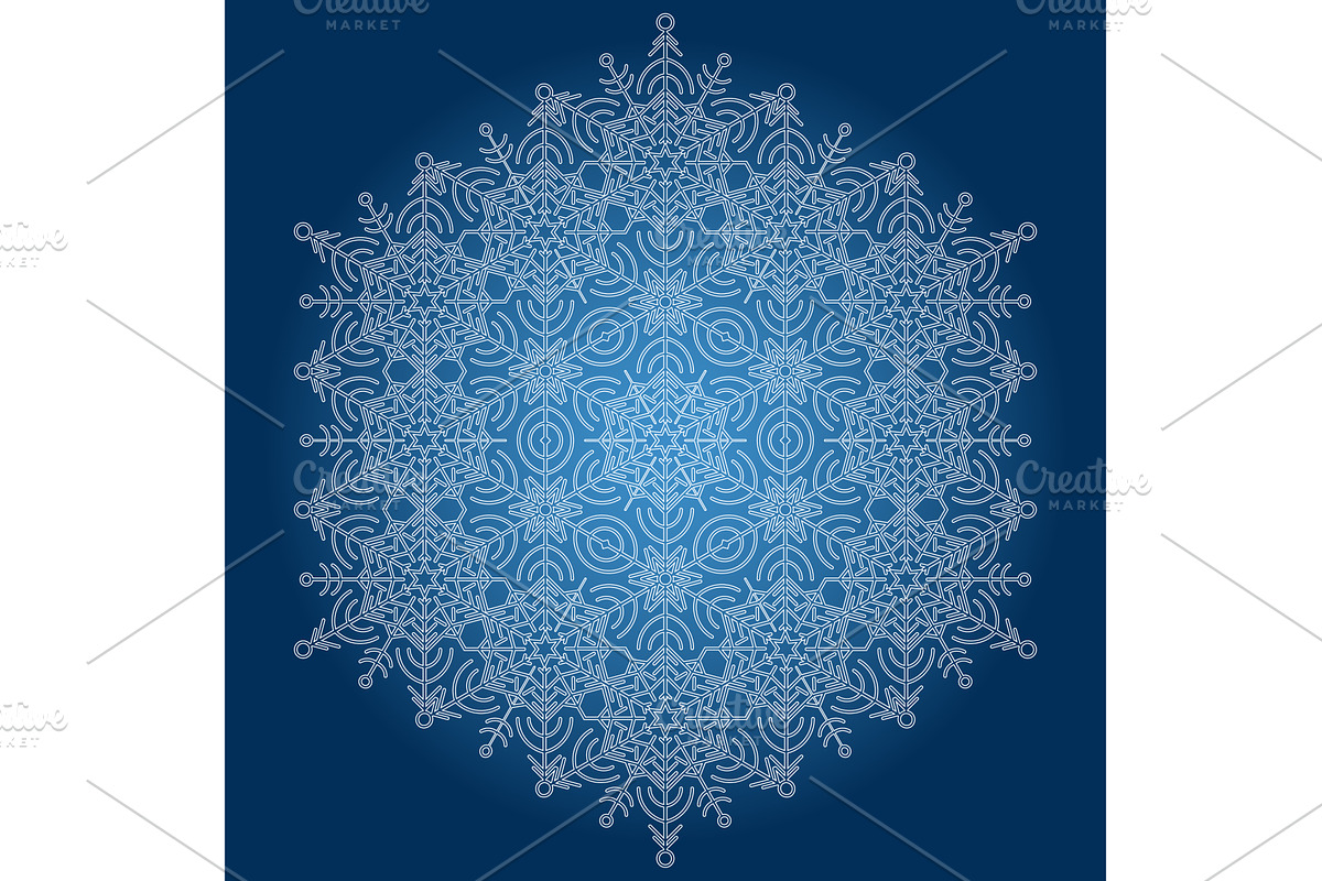 Round Vector Snowflake With Abstract, a Decorative Illustration by FineArtStudio (Photo 1 of 3)