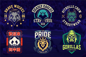 Emblems with Mascot Animals