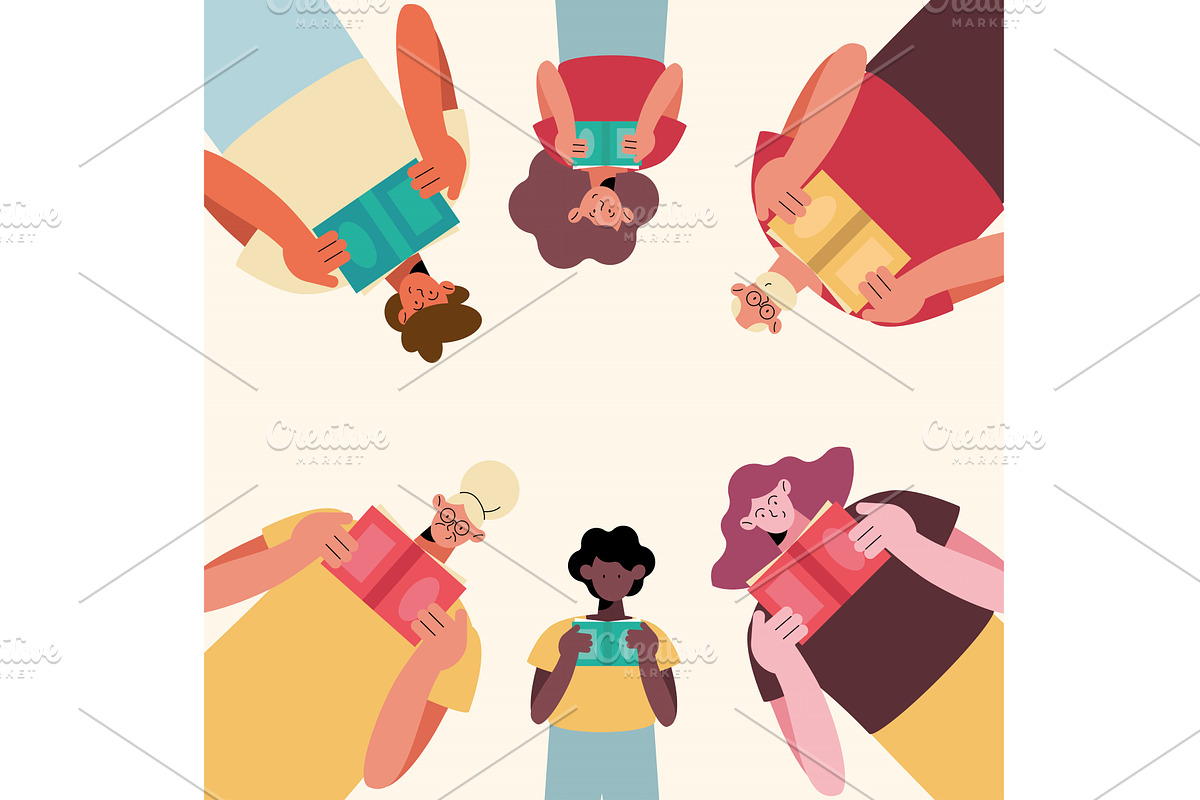 generations persons reading, a Person Illustration by studiogstock