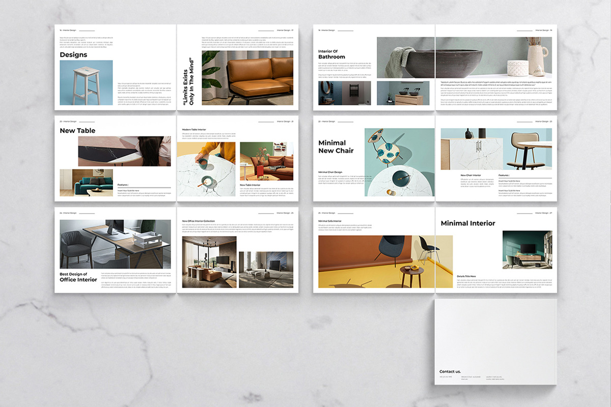 Interior Design Brochure Landscape, a Magazine Template by DesignCrest