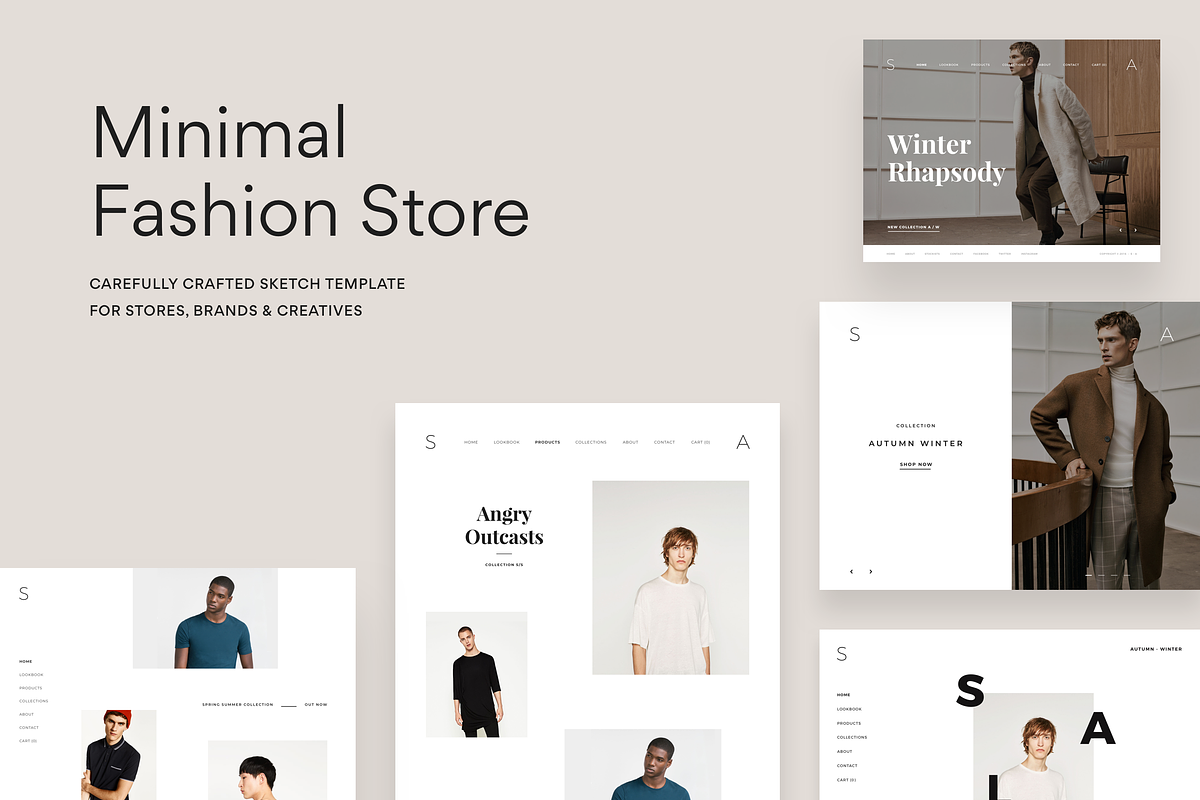 Minimal Fashion Store Web Template, an UI Kit Template by O N N O (Photo 1 of 7)