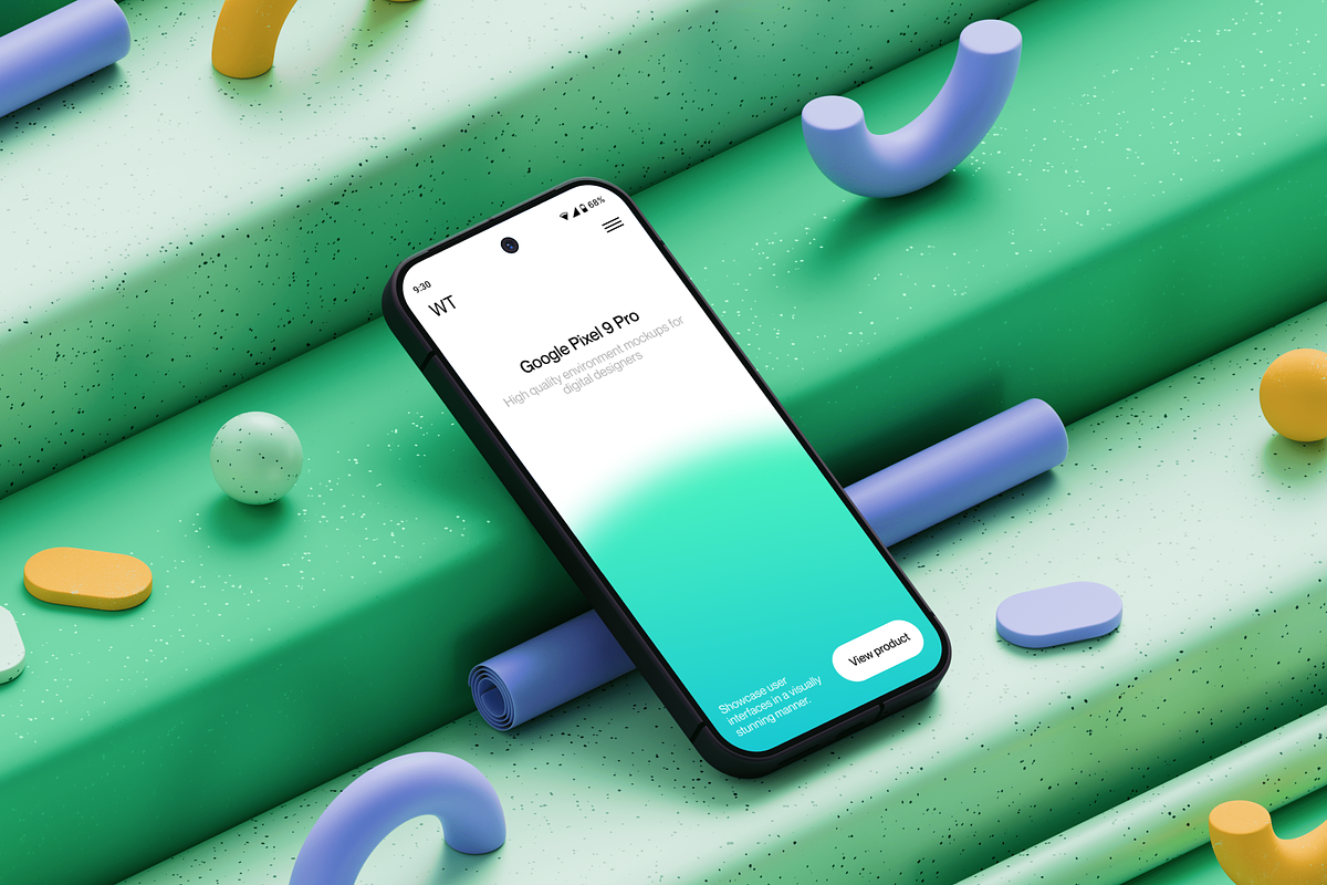 Google Pixel 9 Pro mockups, an Android Mockup by Wannathis.one (Photo 3 of 10)