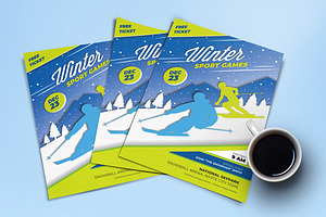 Winter Sports Games Flyers