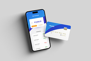 Smartphone And Credit Card Mockups